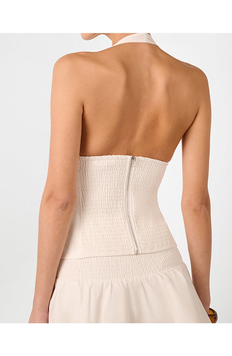WeWoreWhat Halter Neck Corset Top, Alternate, color, Ivory