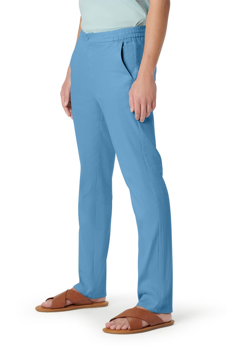 Stretch Cotton & Linen Pants, Main, color, AIR BLUE