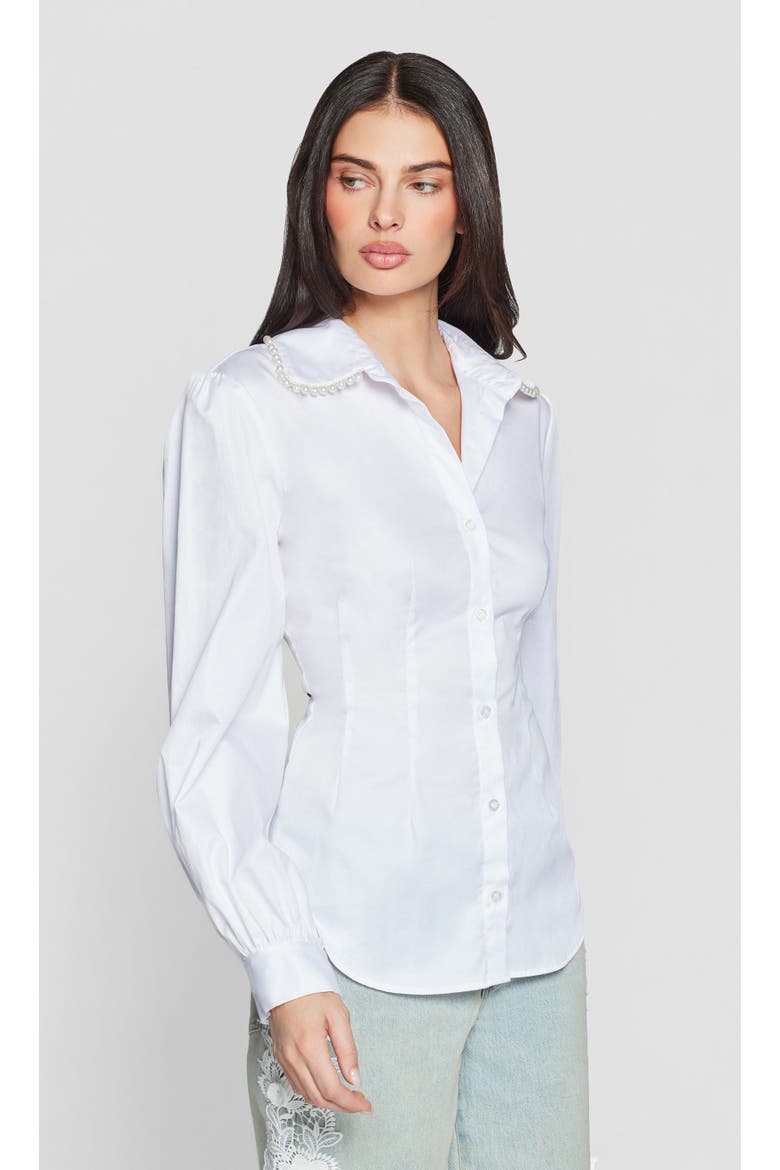 Magnolia Pearl Poplin Shirt, Alternate, color, White/Pearl