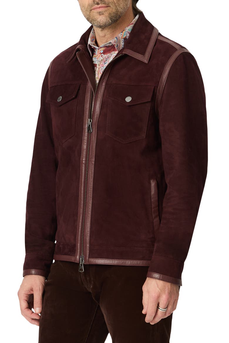 Holmbrook Suede Jacket, Alternate, color, BURGUNDY