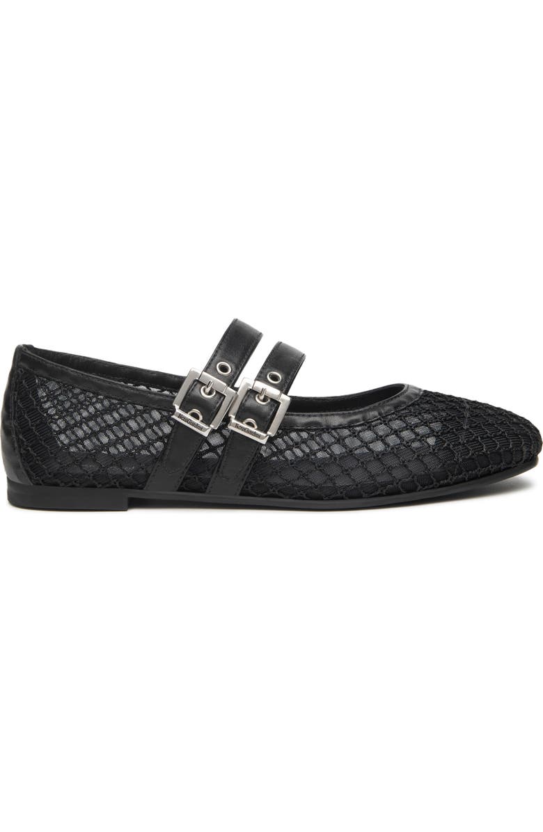 NeroGiardini Mesh Ballet Flat, Alternate, color, Black