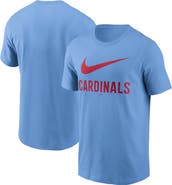 Nike Men's Nike Light Blue St. Louis Cardinals Swoosh T-Shirt