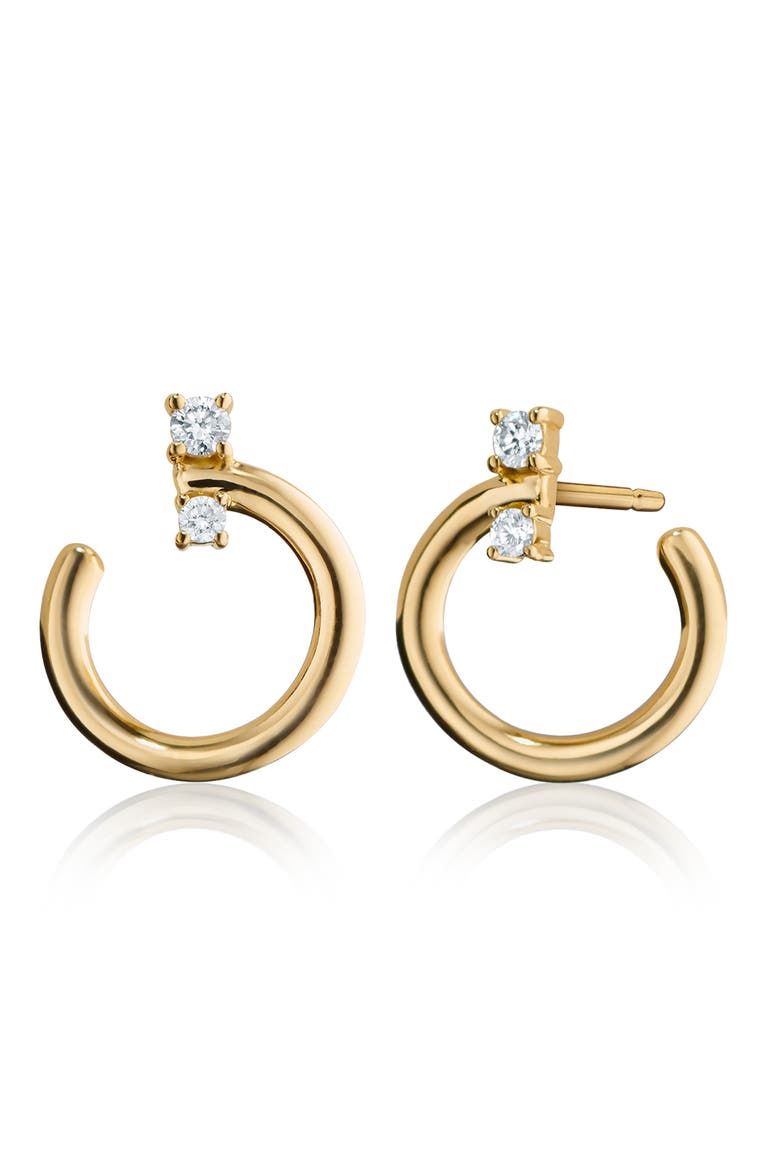 Small Galaxy Wrap Hoop Earrings, Main, color, GOLD