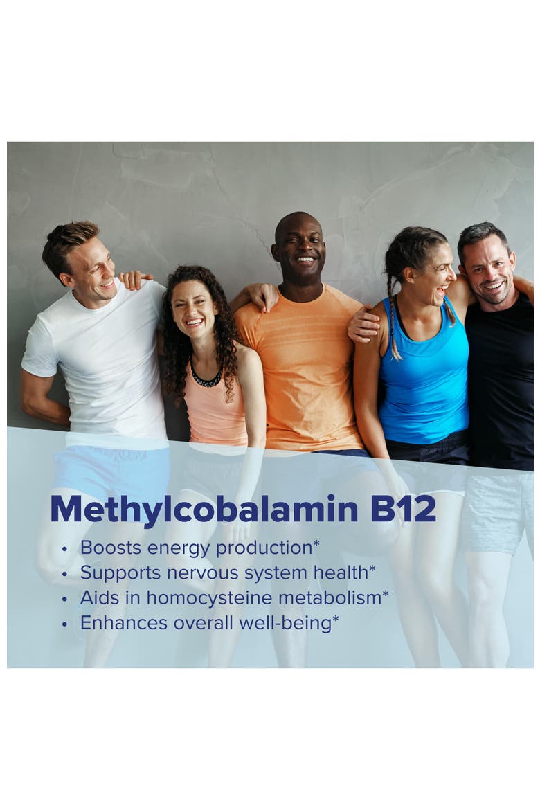 No Shot Vitamin B12 Methylcobalamin MicroLingual Tablets White, Alternate, color, White