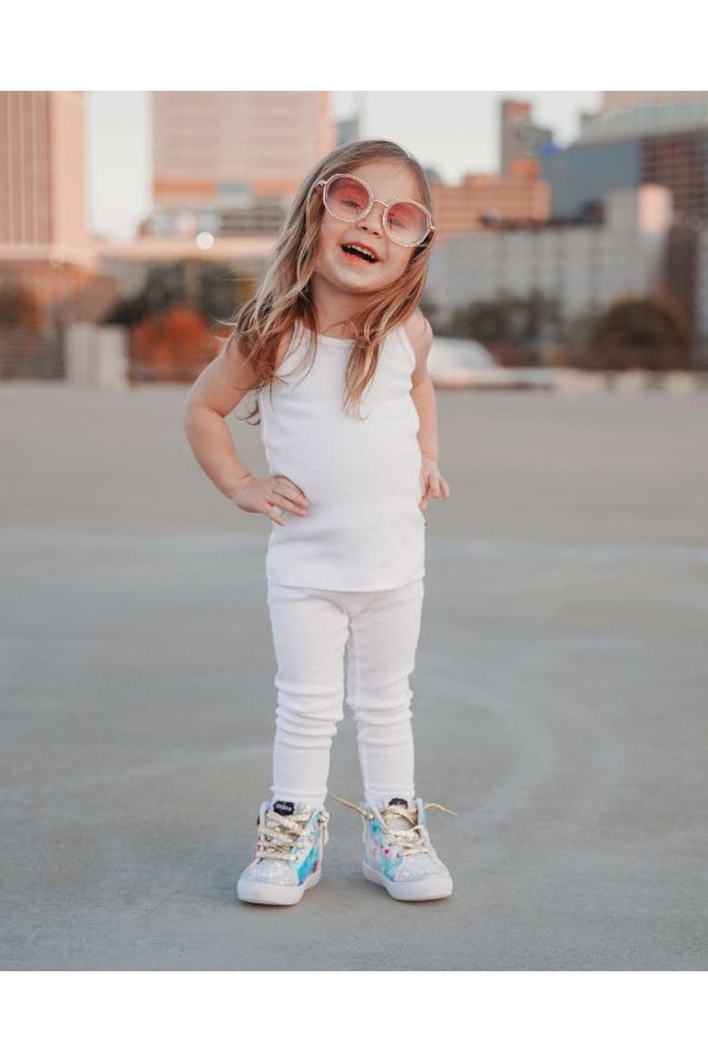 Girls Soft Organic 100% Cotton Leggings, Alternate, color, Hot Pink