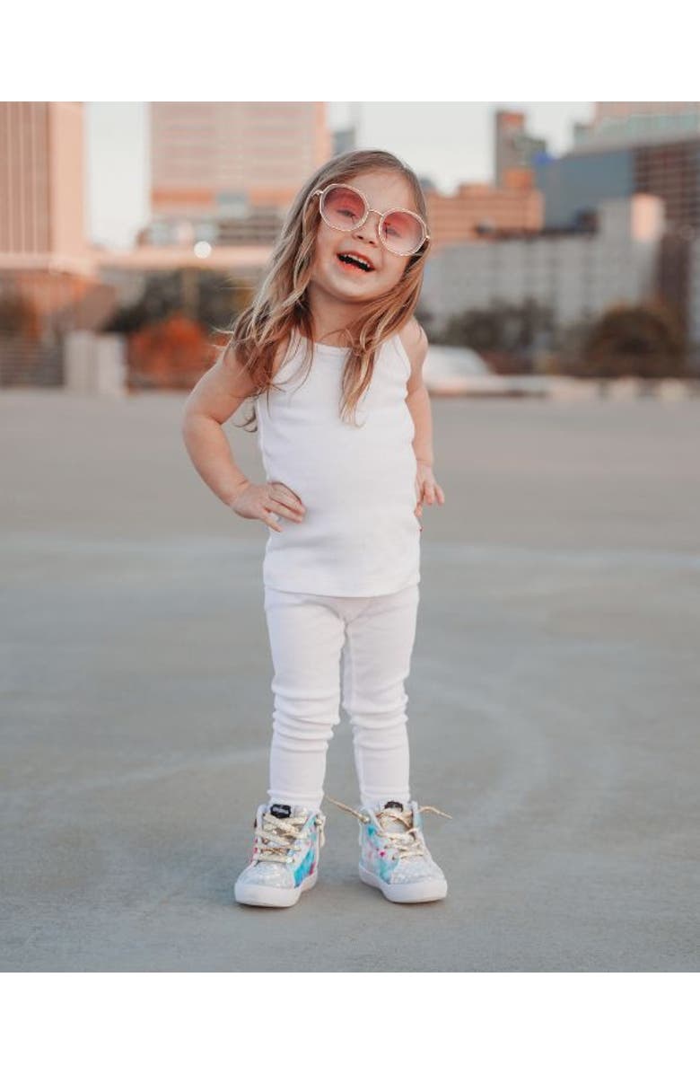 CITY THREADS Girls Soft Organic Cotton Leggings, Alternate, color, Black