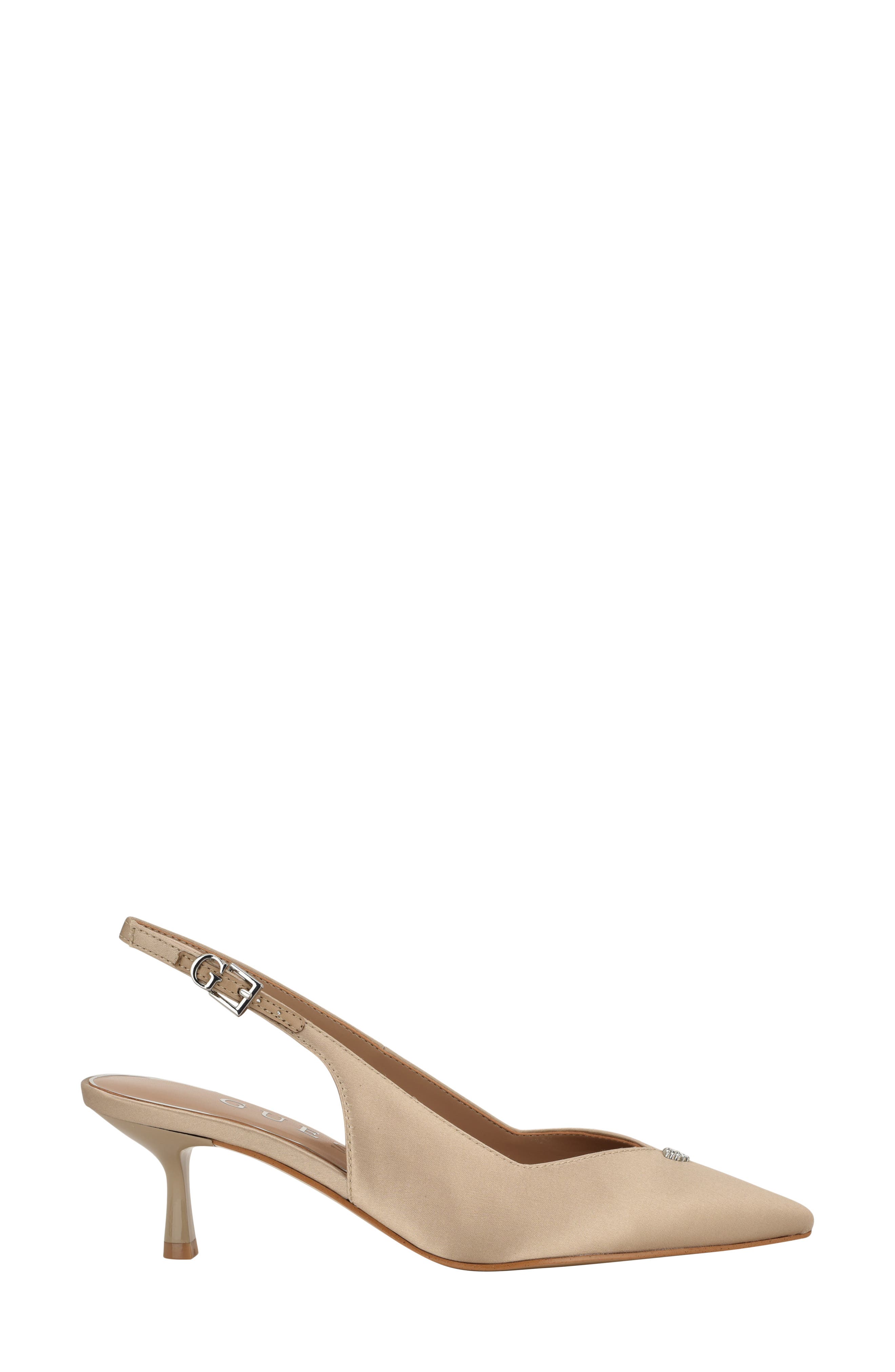 GUESS Yannick Slingback Pump, Alternate, color, Light Natural