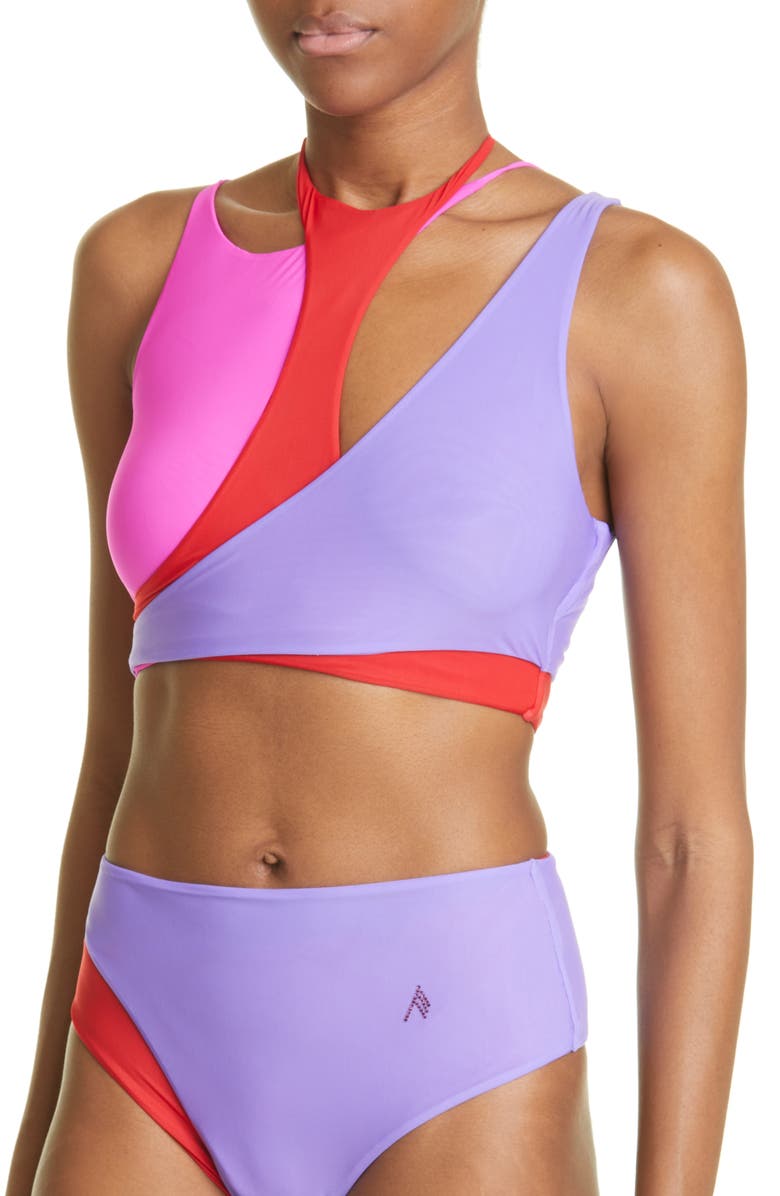 The Attico Cutout Two-Piece Swimsuit, Alternate, color, 
