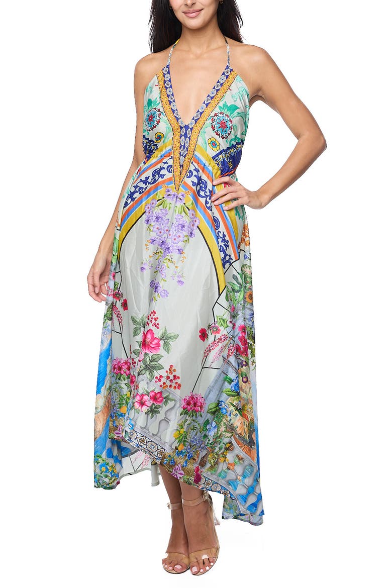 Print Sundress, Alternate, color, GREEN