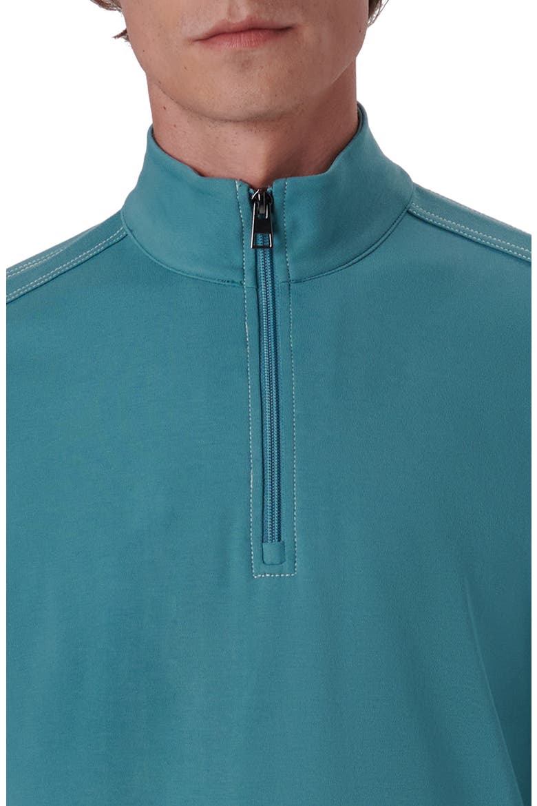 Quarter Zip Knit Pullover, Alternate, color, PEACOCK