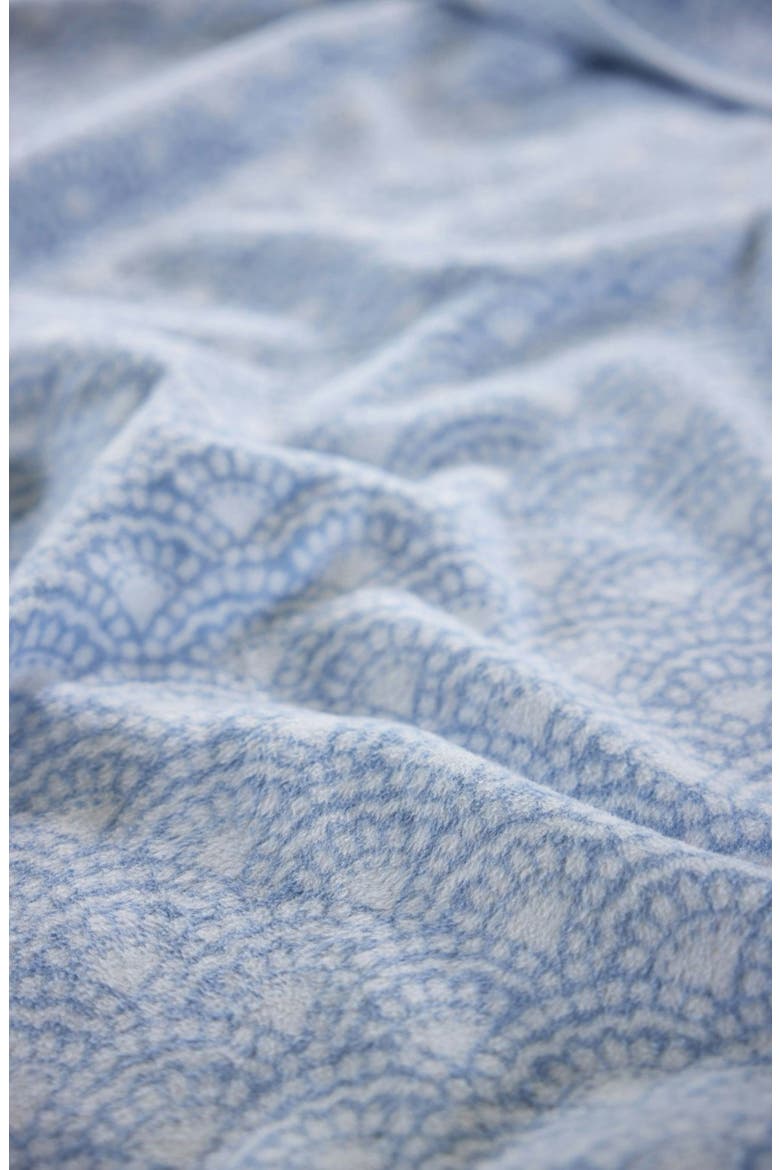 Seaside Scallops Fog Throw Blanket, Alternate, color, BLUE