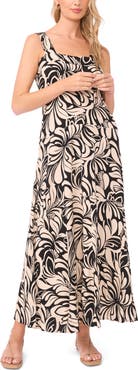 Vince Camuto Print Sleeveless Maxi Dress