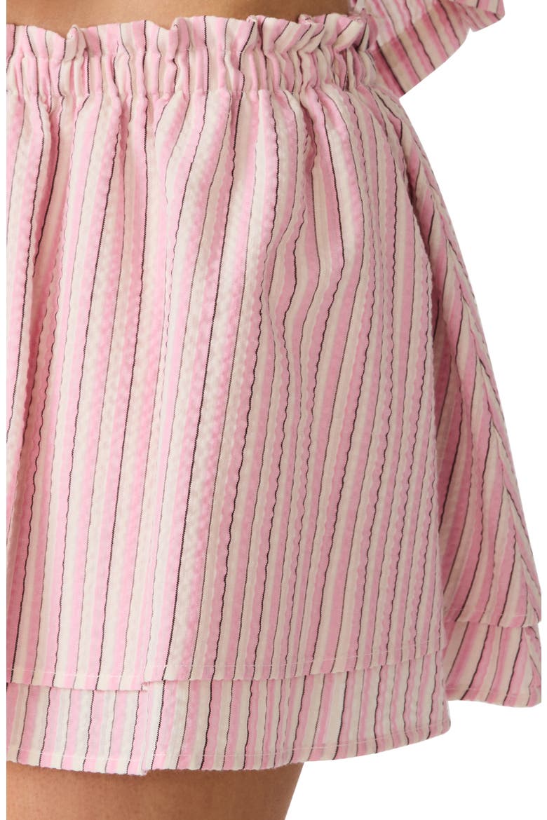 Maeva Stripe Layered Miniskirt, Alternate, color, CAMEO PINK