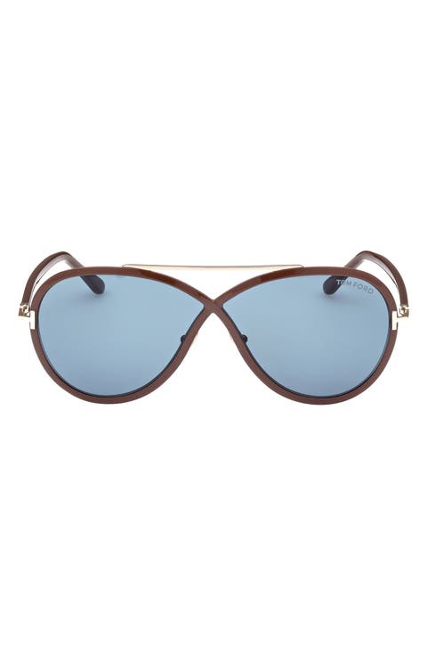 Rickie 65mm Oversize Round Sunglasses