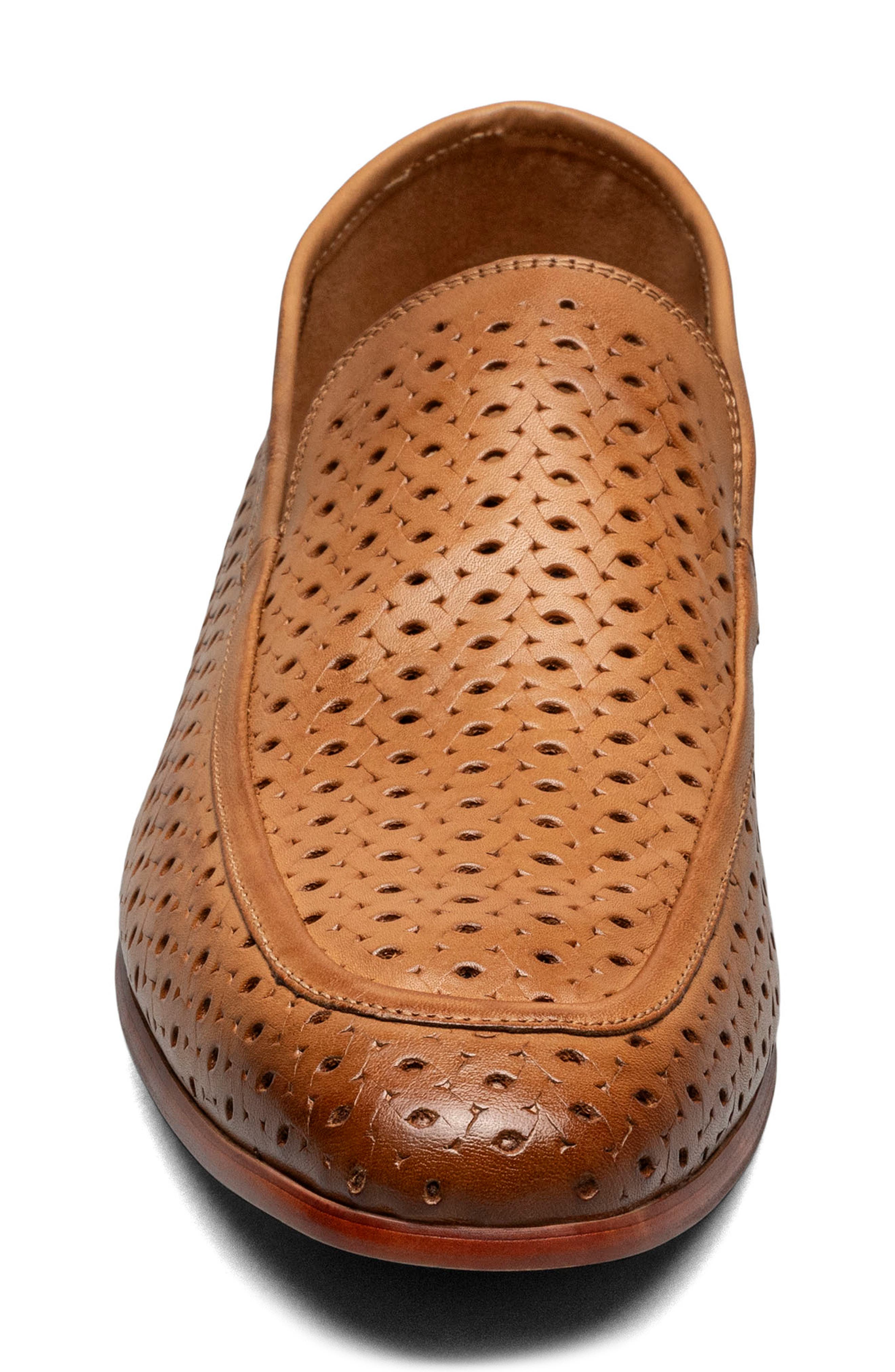 Stacy Adams Winden Perforated Loafer, Alternate, color, Natural