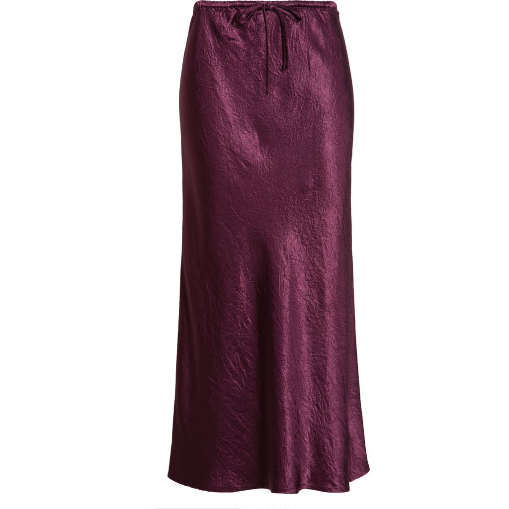 Marine Layer Gabriella Crinkle Slip Skirt In Purple