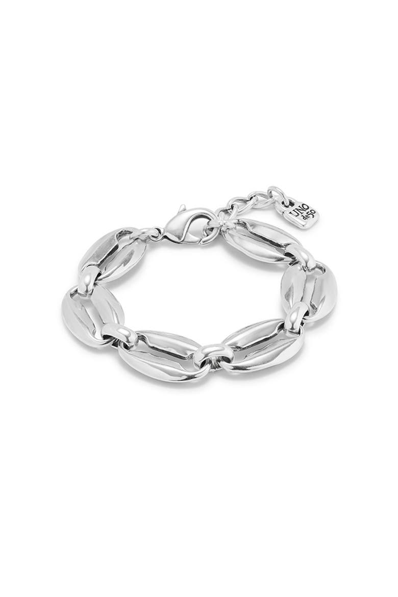 Small Oval Link Chain Bracelet, Main, color, Silver