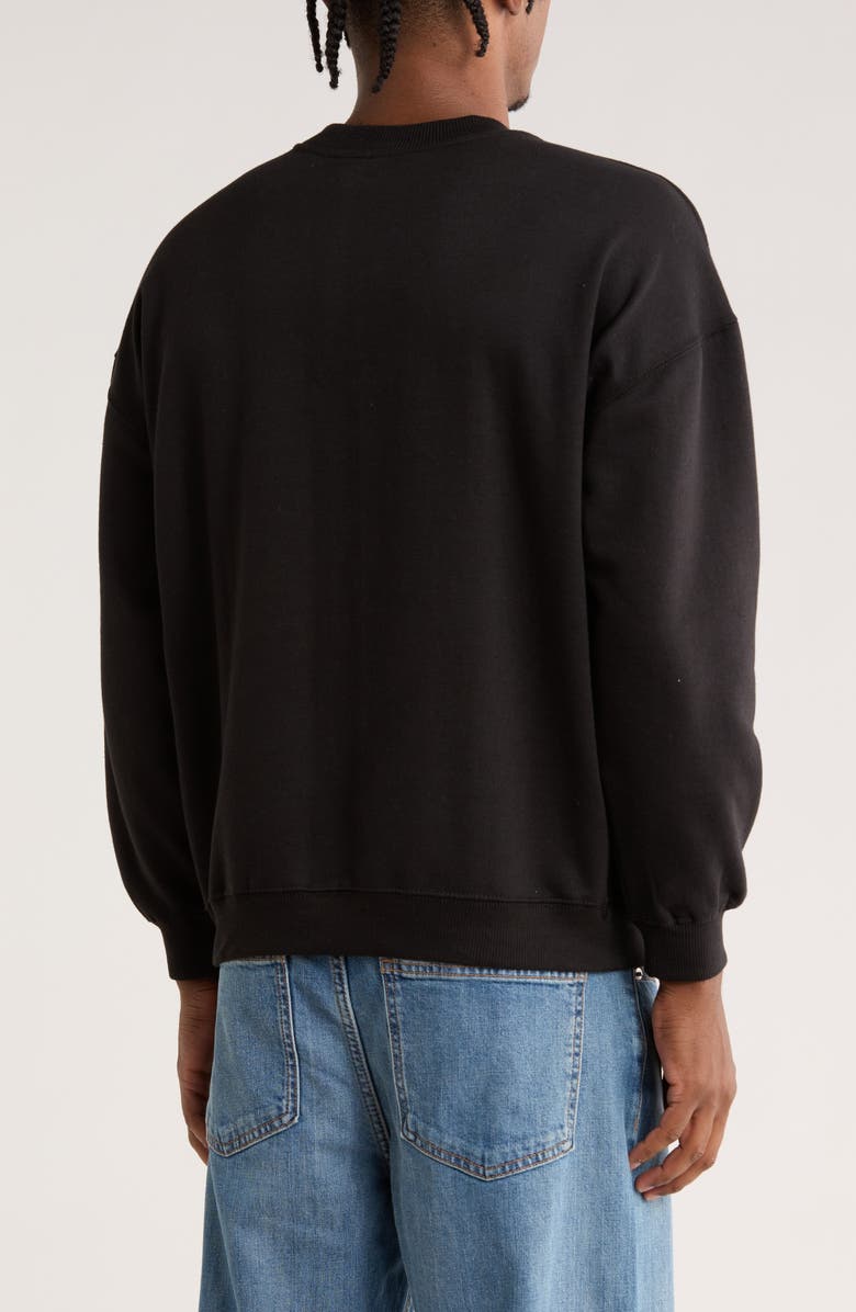 RVCA No Shame Crew Sweatshirt, Alternate, color, Black