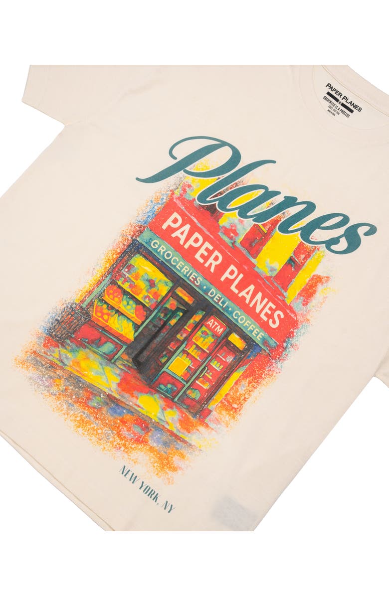 PAPER PLANES Planes Deli Cotton Graphic T-Shirt, Alternate, color, Eggshell