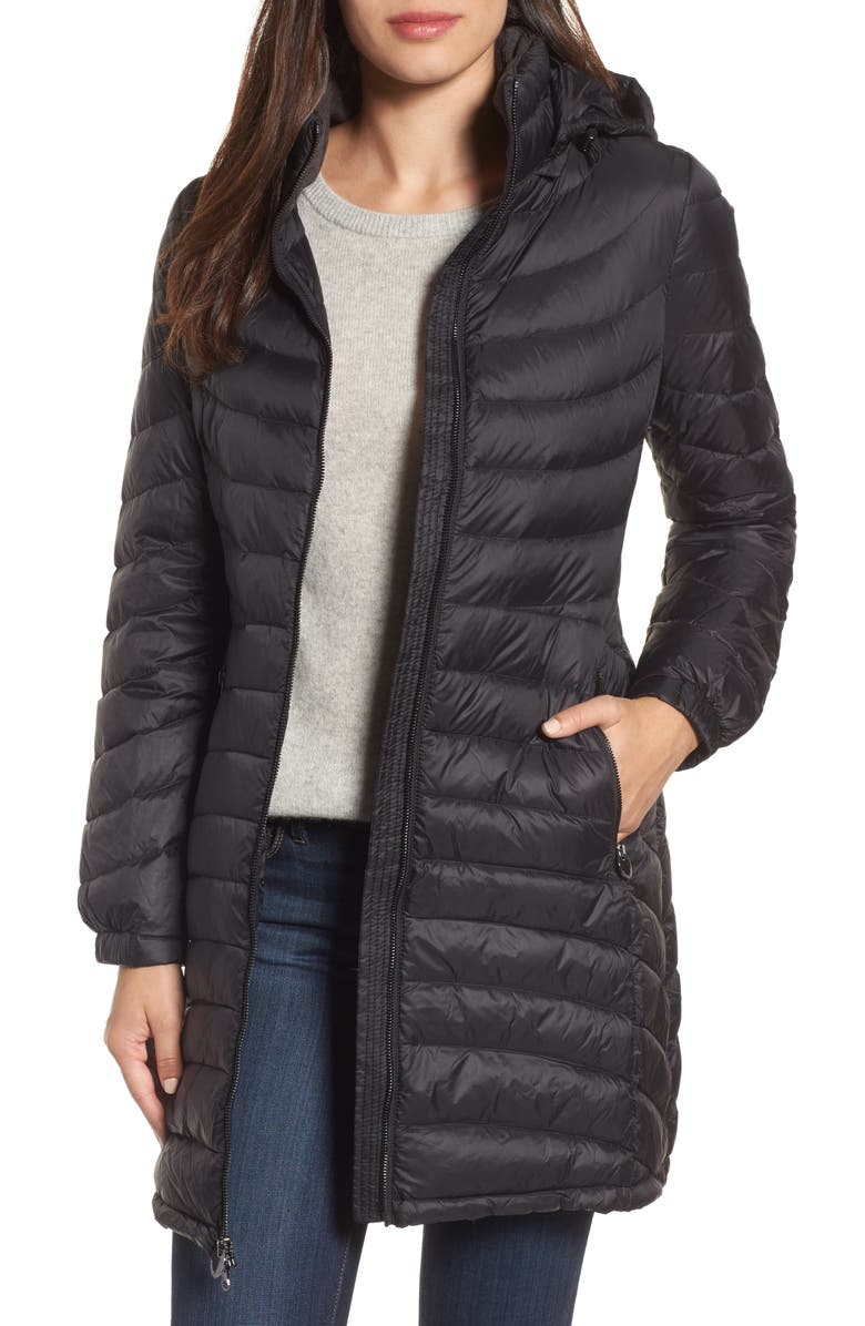 MICHAEL Michael Kors Hooded Down Coat, Main, color,