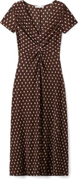 MANGO Print Midi Dress