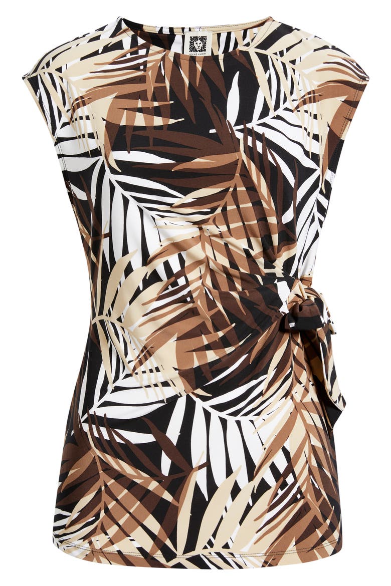 Print Side Tie Top, Alternate, color, ANNE BLACK MULTI