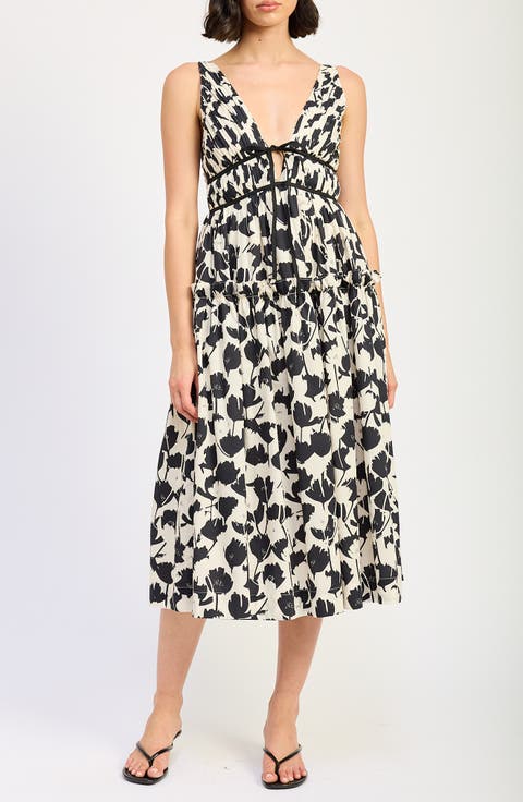 Laurel Floral Cotton Midi Dress