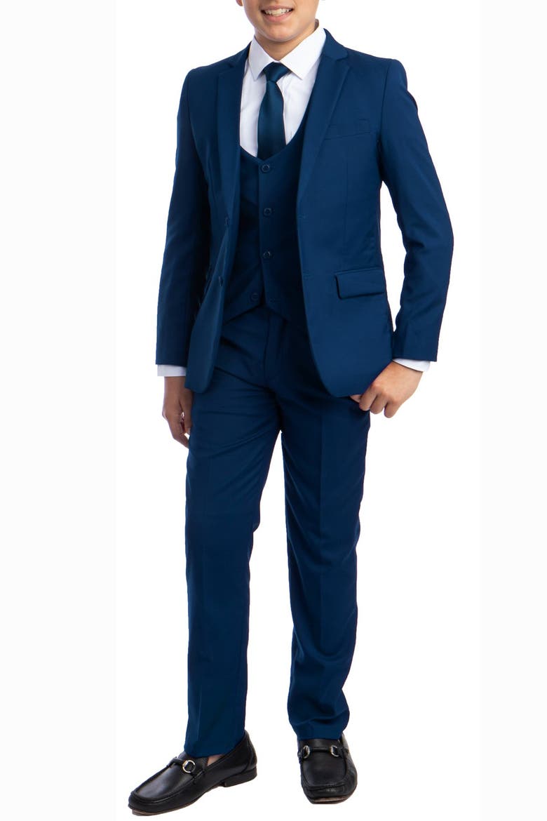 Kids' Solid 5-Piece Suit Set, Main, color, INDIGO BLUE