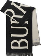 Burberry Reversible Logo Jacquard Wool Scarf