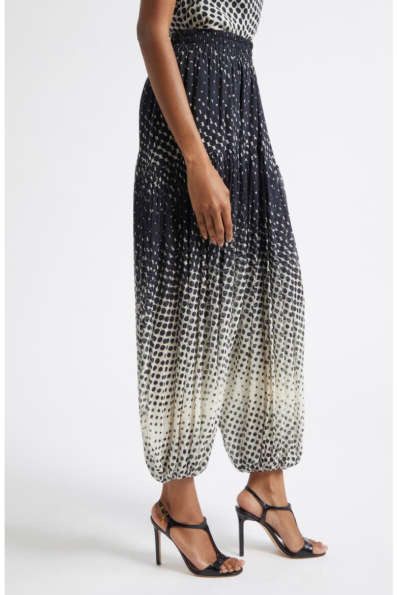 Halftone Wiggle Dot Harem Pants, Alternate, color, BLACK MULTI