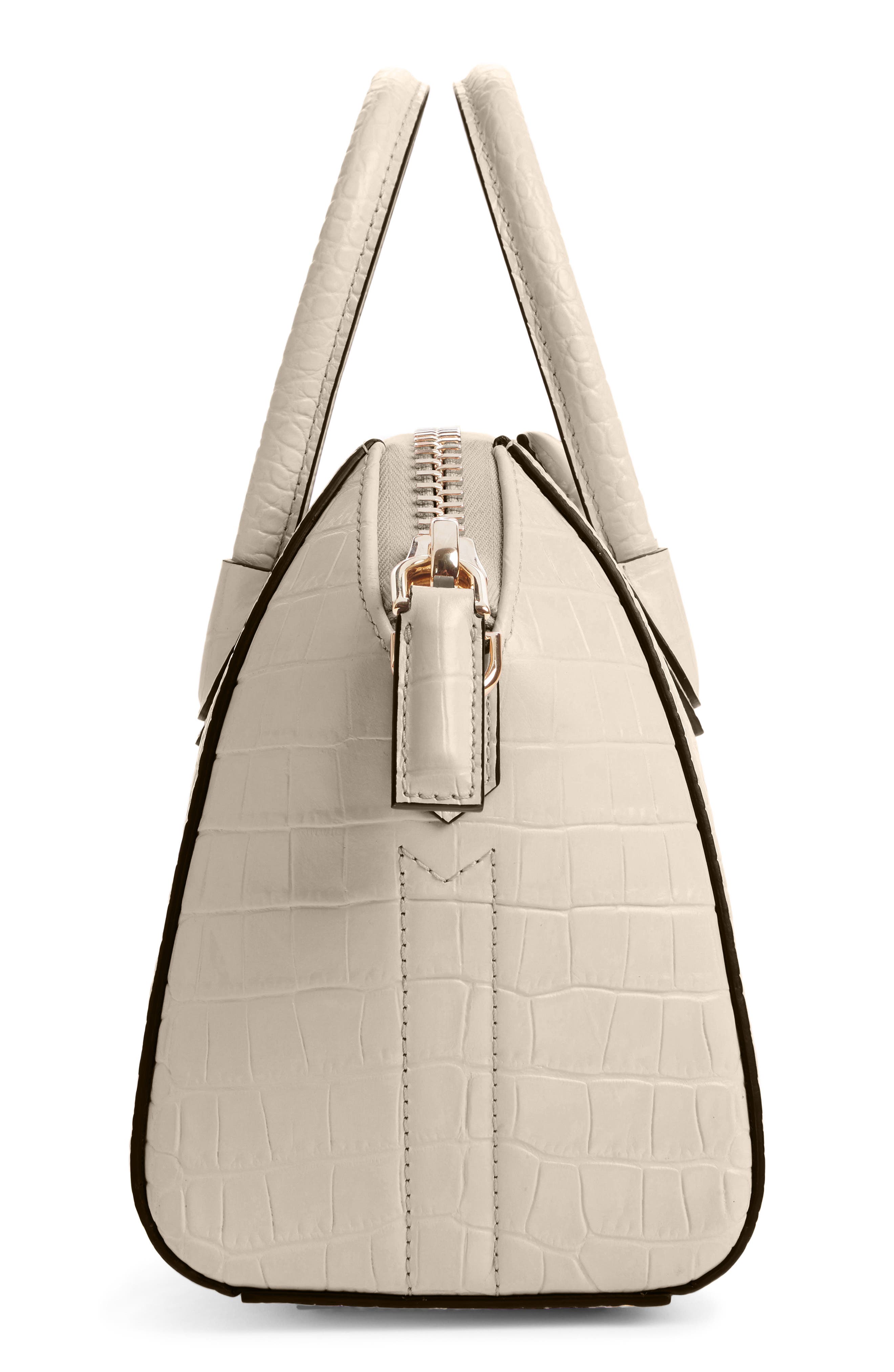 Givenchy Mini Antigona Croc Embossed Calfskin Leather Satchel, Alternate, color, 