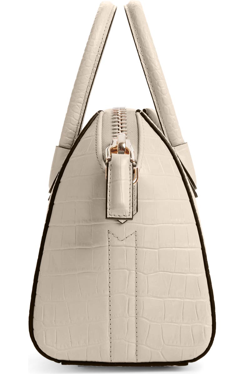 Givenchy Mini Antigona Croc Embossed Calfskin Leather Satchel, Alternate, color,