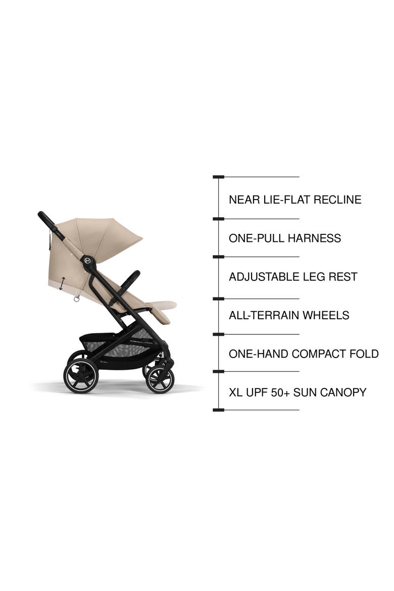 Beezy 2 Compact City Stroller, Alternate, color, ALMOND BEIGE