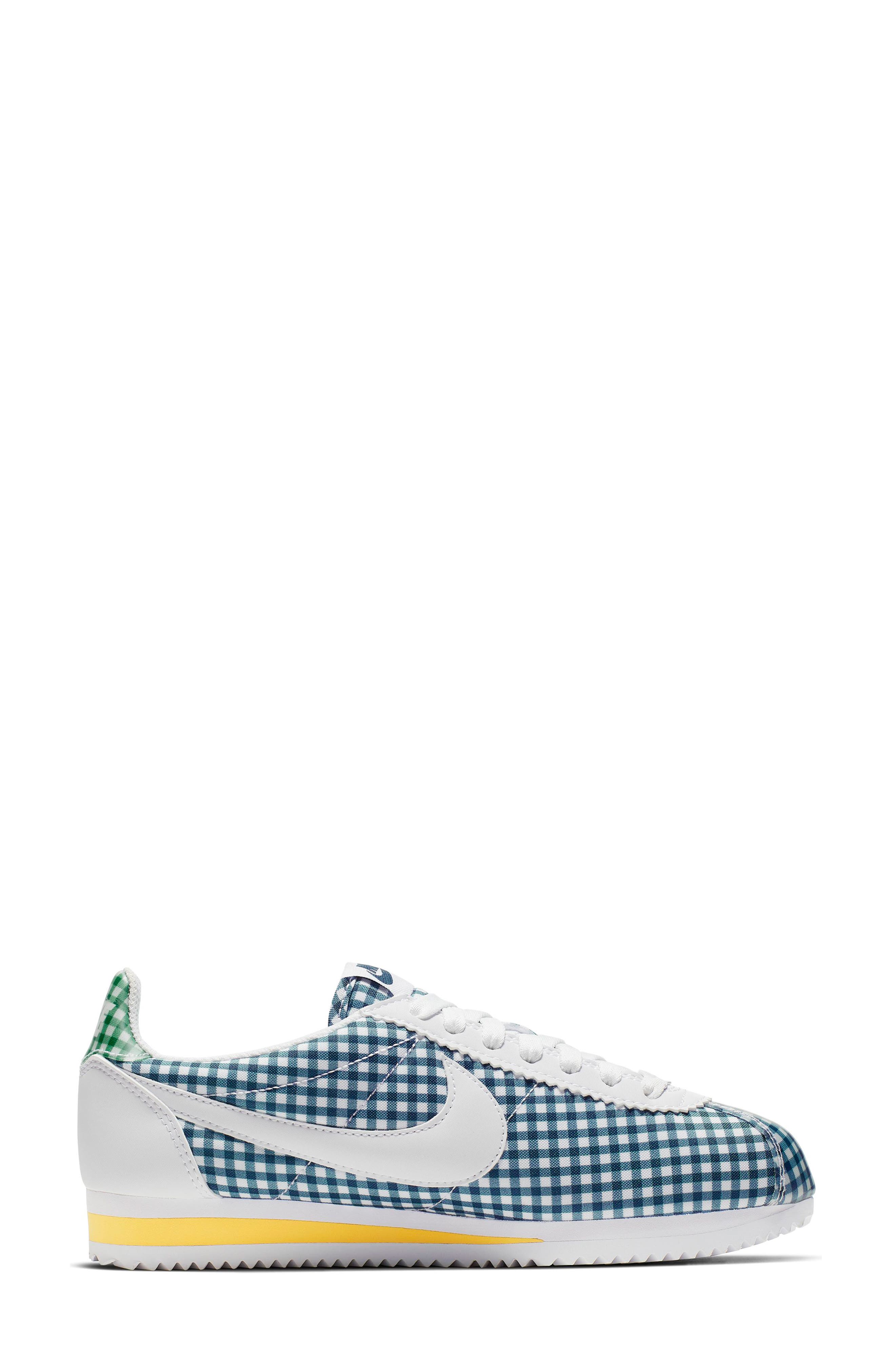 Nike Classic Cortez QS Gingham Sneaker, Alternate, color, 