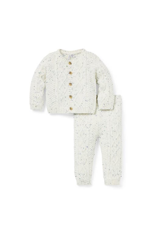 Janie And Jack Baby Cable Knit Matching Set In White
