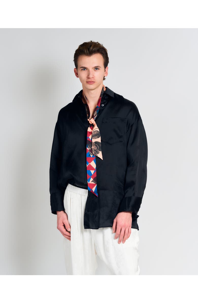 Lost Pattern PRISM SILK SKINNY SCARF, Alternate, color, Red