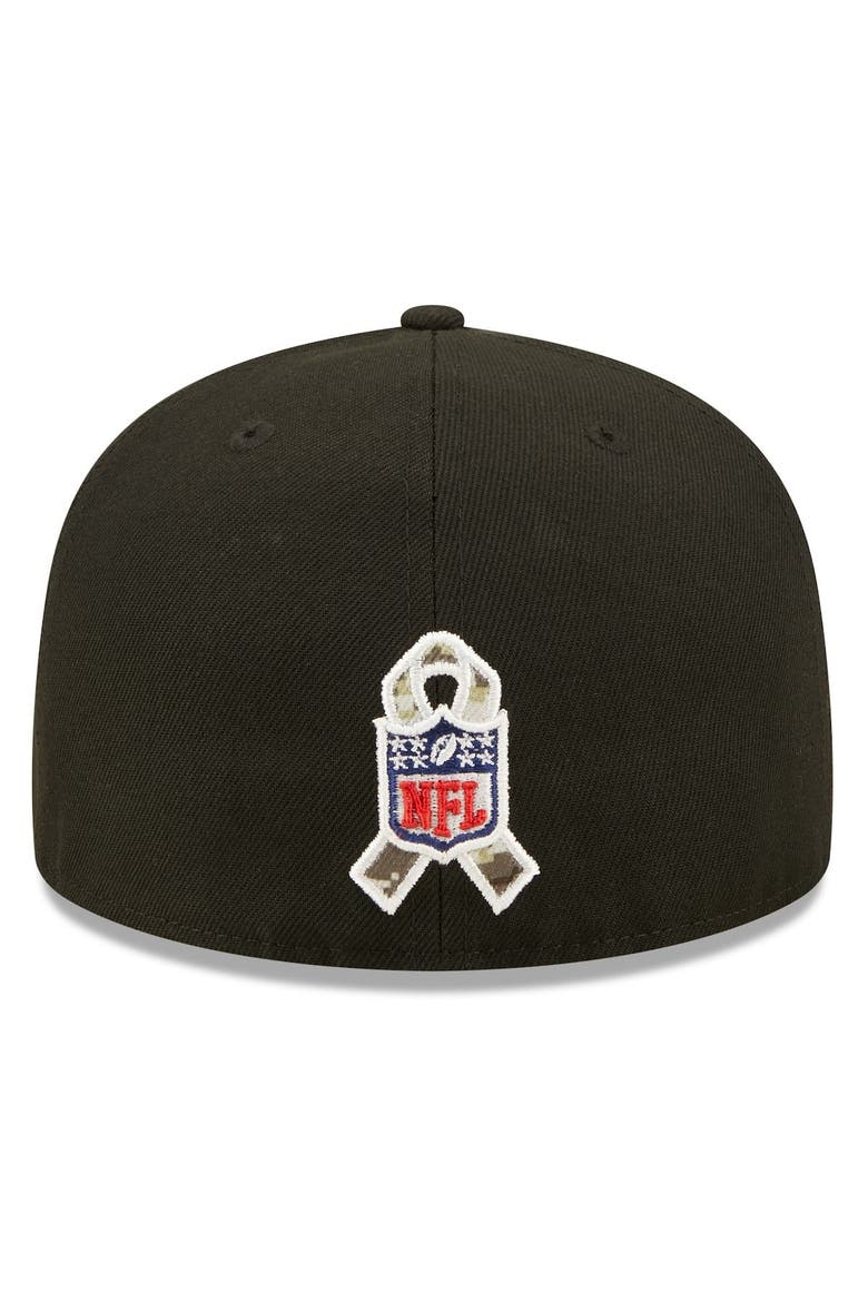 Men's New Era Black Los Angeles Rams 2022 Salute To Service 59FIFTY Fitted Hat, Alternate, color, Black