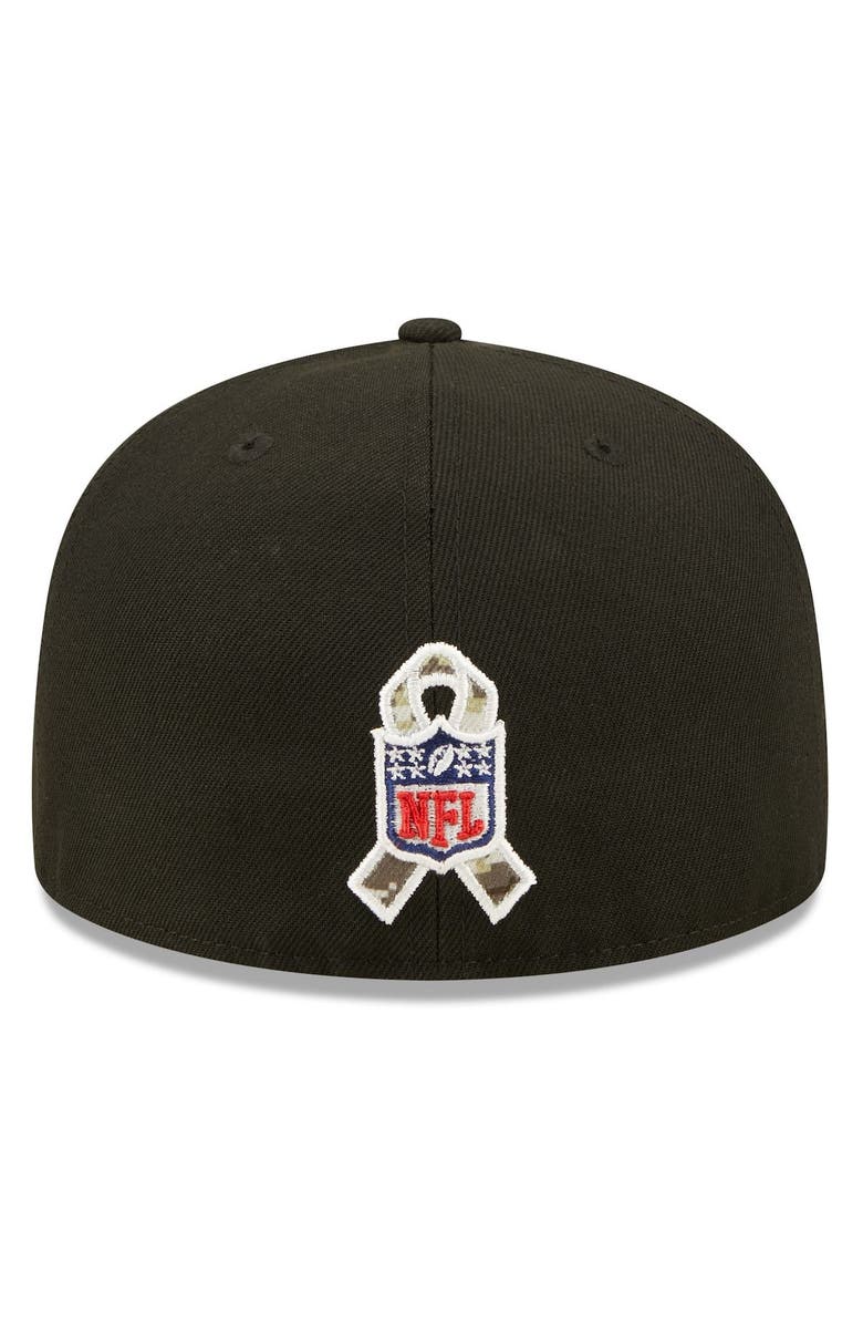 New Era Men's New Era Black Los Angeles Rams 2022 Salute To Service 59FIFTY Fitted Hat, Alternate, color, 