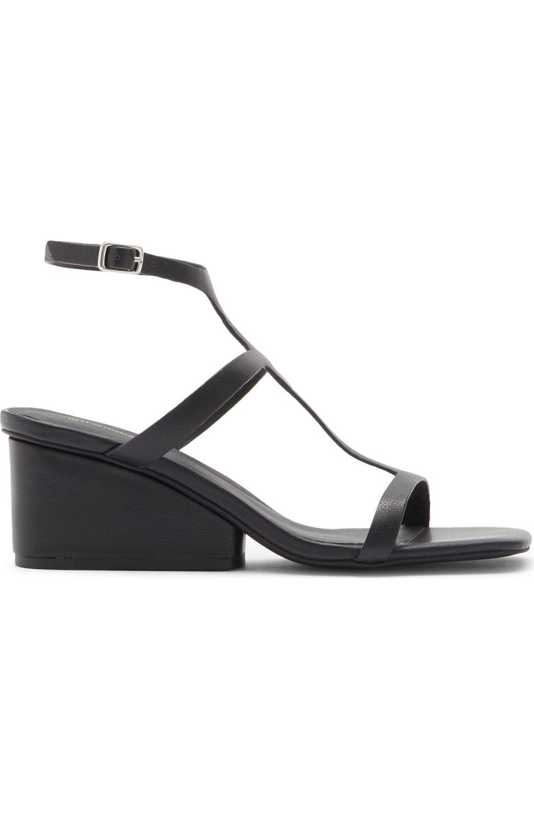 INTENTIONALLY BLANK Semy Ankle Strap Wedge Sandal, Alternate, color, Black