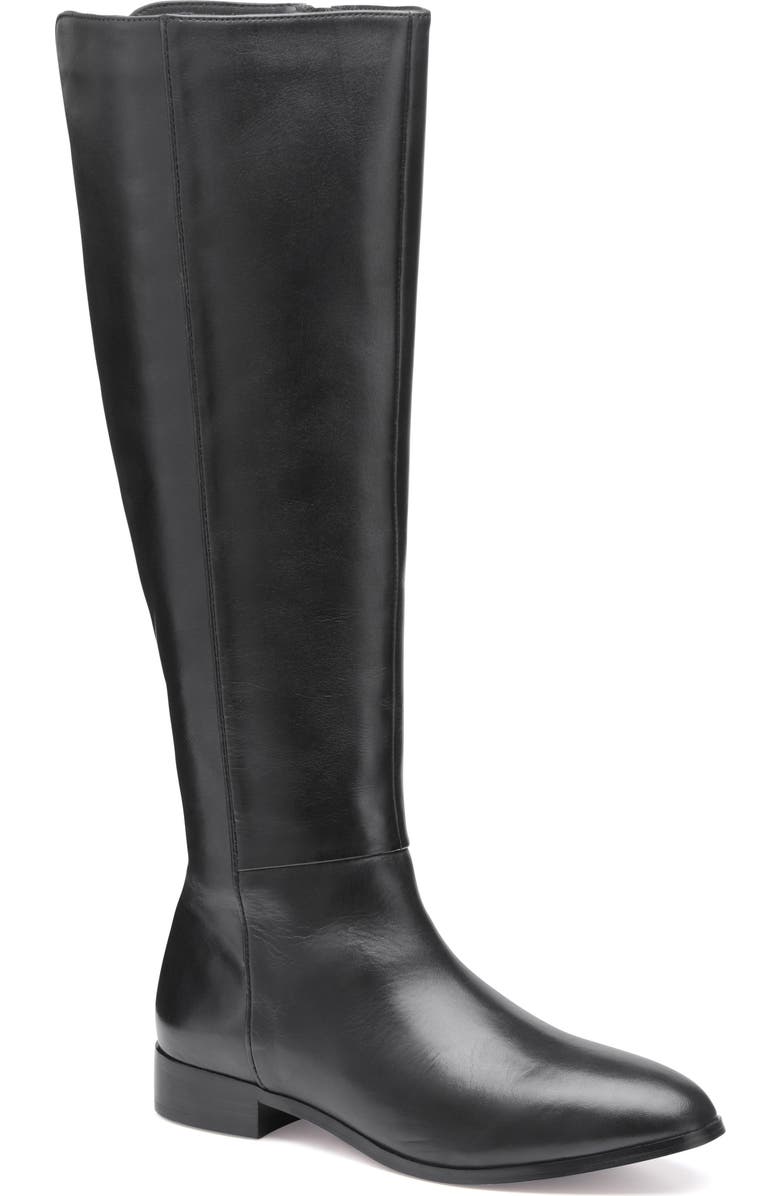 Johnston & Murphy Tinsley Riding Boot, Main, color, Black Calfskin