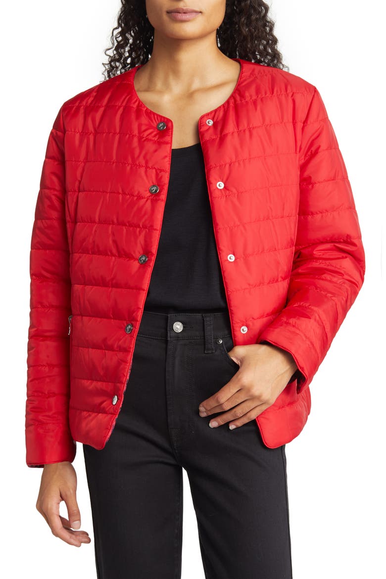 Reversible Snap Puffer Jacket, Alternate, color, TANGO RED