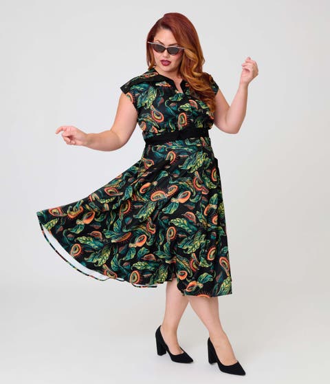 Plus Size 1950s Hedda Swing Dress