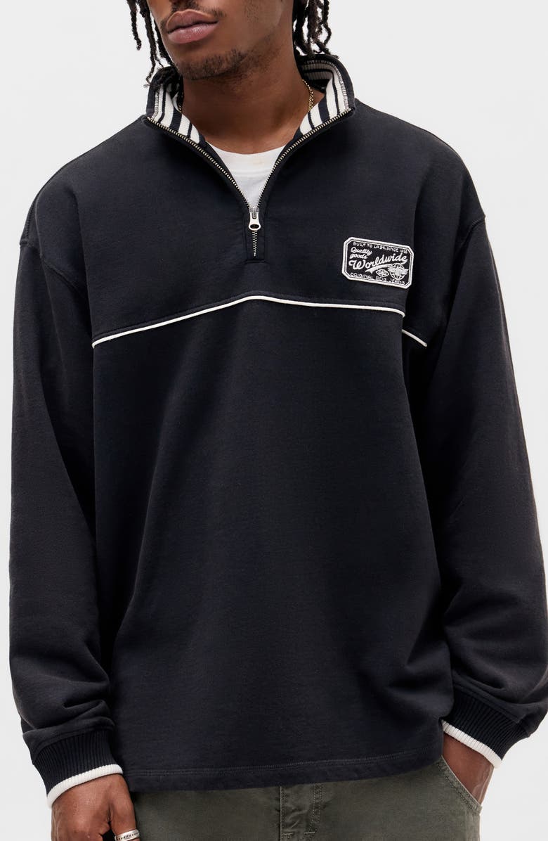 BDG Urban Outfitters Dust Quarter Zip Cotton Sweatshirt, Main, color, 