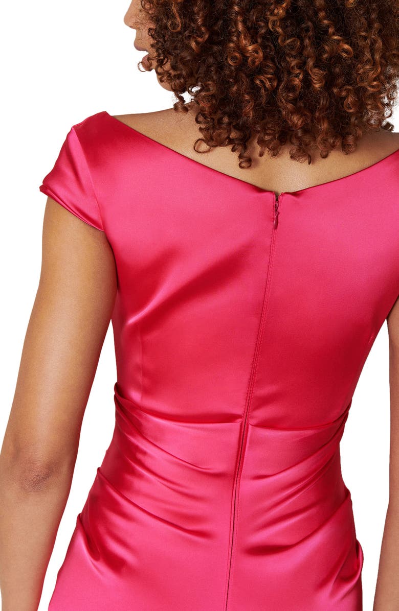 Talbot Runhof Stretch Satin Duchesse Cocktail Dress, Alternate, color,