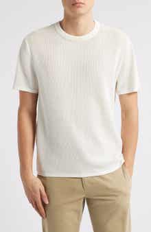 rag & bone Harvey Ringer Cotton Blend Mesh T-Shirt