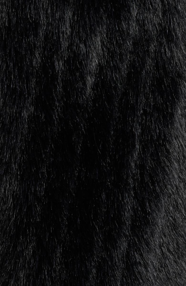 Via Spiga Grooved Faux Fur Hooded Coat, Alternate, color, 