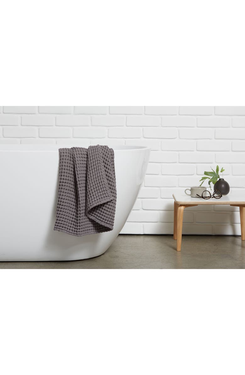 Parachute Turkish Cotton Waffle Bath Essentials, Alternate, color, Charcoal