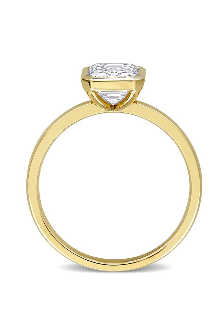 2 CTW Lab Grown Diamond Emerald Ring 14k Gold, Alternate, color, Yellow Gold