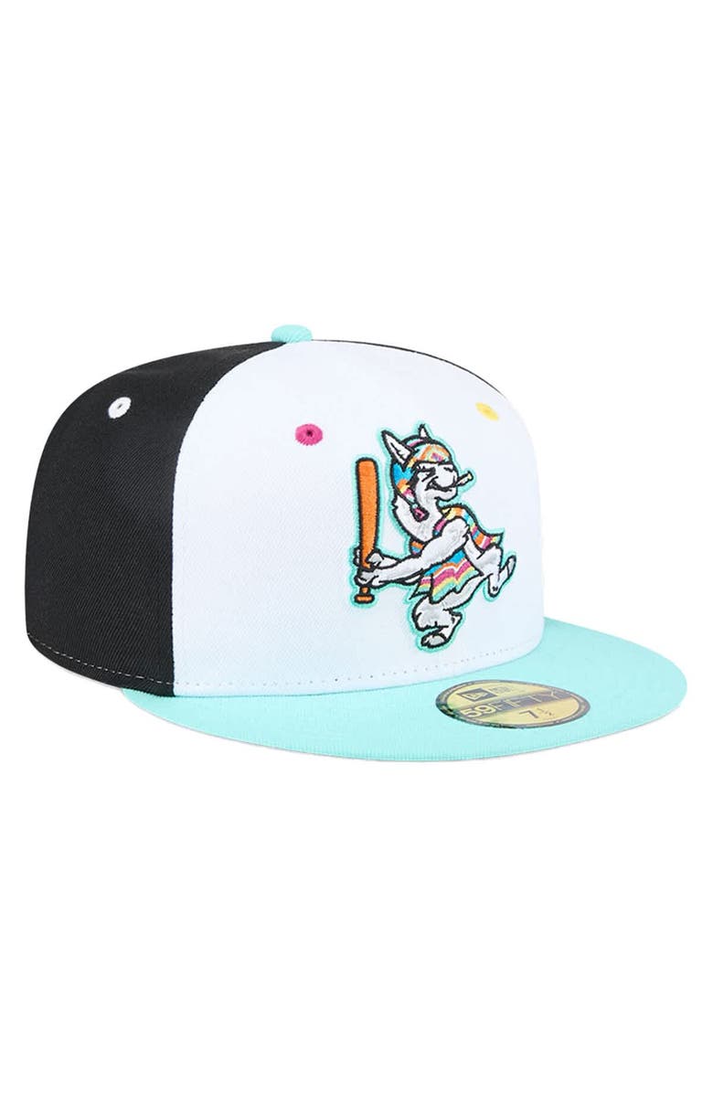 New Era Men's New Era White Hickory Crawdads Copa de la Diversión 59FIFTY Fitted Hat, Alternate, color, White