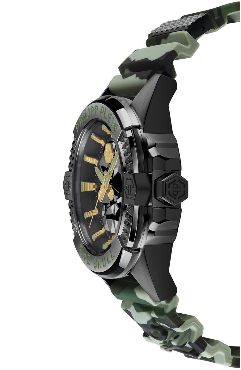 PHILIPP PLEIN The $kull Silicone Strap Watch, 44mm, Alternate, color,